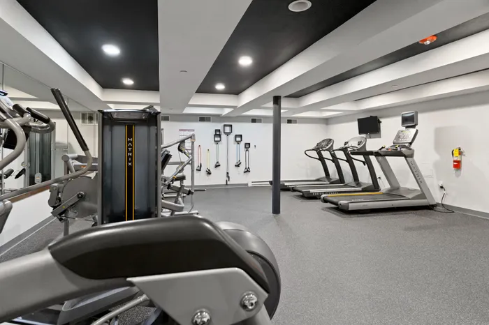 Fitness center at Ridge View Apartments in St. Francis, Wisconsin equipped for resident workouts and wellness.