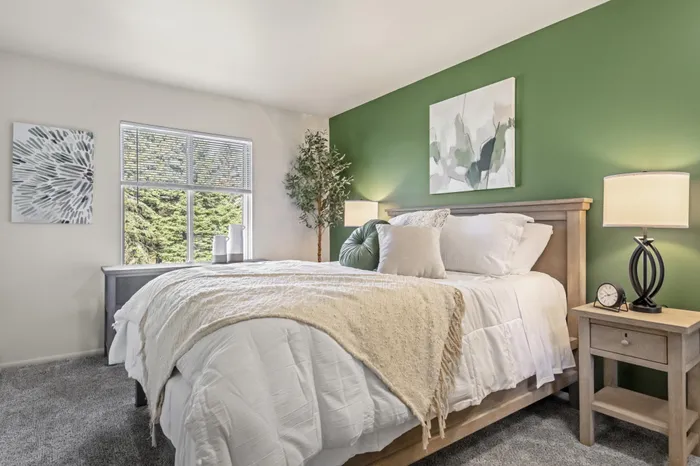 Bedroom at Creekwood Apartments in Green Bay, Wisconsin designed for comfort and everyday living.