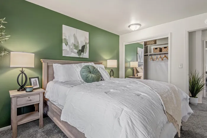 Bedroom at Creekwood Apartments in Green Bay, Wisconsin designed for comfort and everyday living.