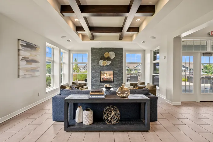 Clubhouse at Drexel Ridge Apartments in Oak Creek, Wisconsin offering shared indoor amenities for residents.