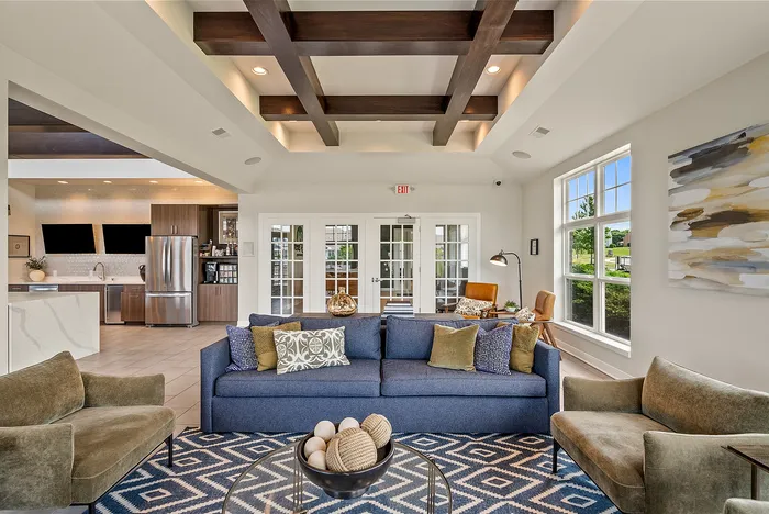 Clubhouse at Drexel Ridge Apartments in Oak Creek, Wisconsin offering shared indoor amenities for residents.