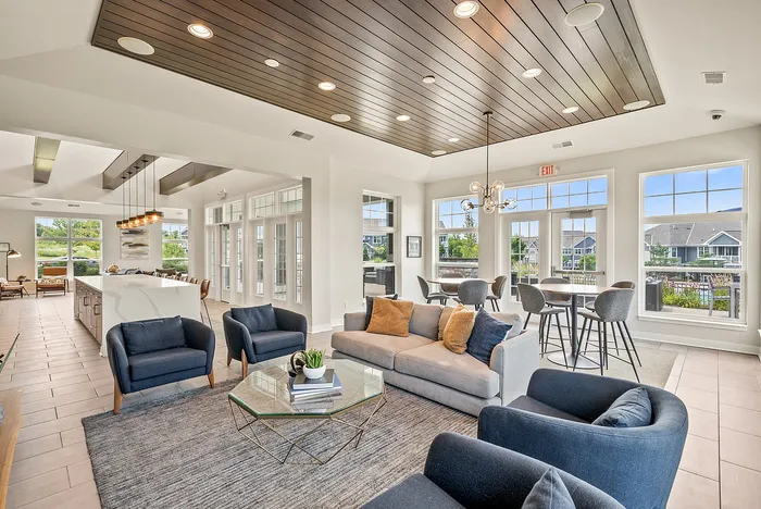 Clubhouse at Drexel Ridge Apartments in Oak Creek, Wisconsin offering shared indoor amenities for residents.
