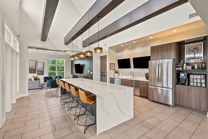 Clubhouse at Drexel Ridge Apartments in Oak Creek, Wisconsin offering shared indoor amenities for residents.