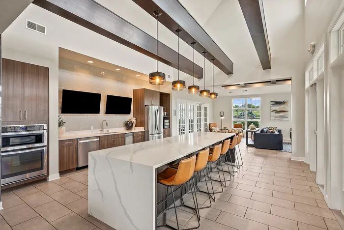 Clubhouse at Drexel Ridge Apartments in Oak Creek, Wisconsin offering shared indoor amenities for residents.