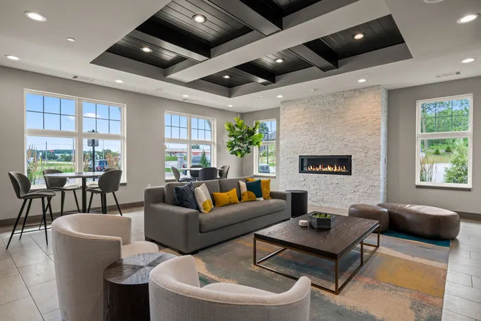 Party room at Seasons at Franklin Apartments in Franklin, Wisconsin designed for resident gatherings and events.