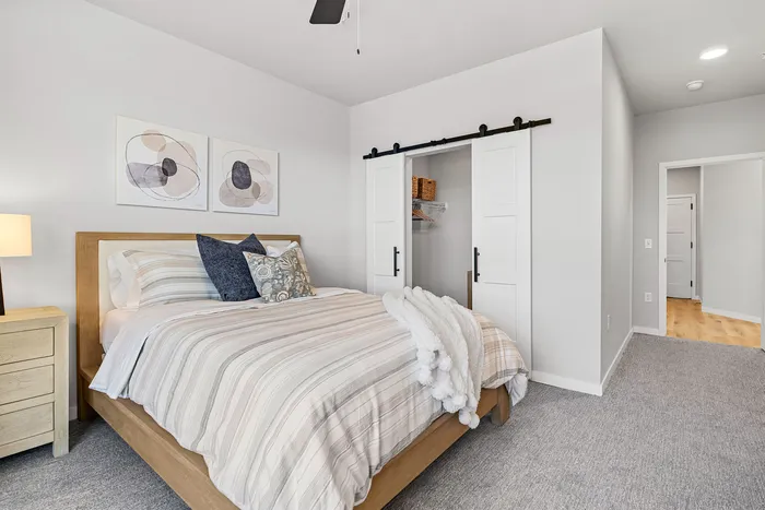 Designer model apartment interiors with modern finishes at Apex at Verona in Verona, WI