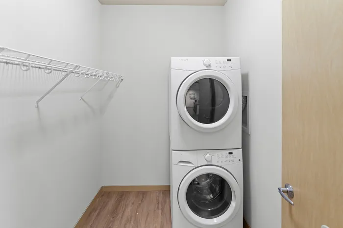 In-unit washer and dryer at The Woodlands at North Hills for everyday convenience.