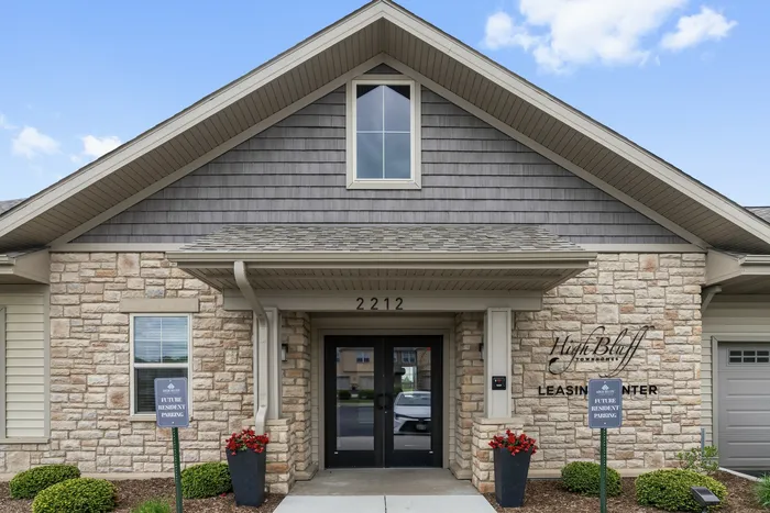 Clubhouse at High Bluff Townhomes in Grafton, Wisconsin offering shared indoor amenities for residents.
