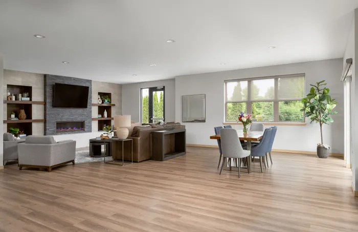 Clubroom at The Woodlands at North Hills offering comfortable seating and flexible community space.