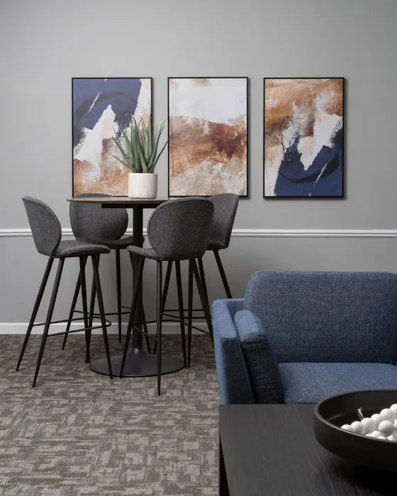 Clubroom at Manchester Oaks Apartments in Franklin, Wisconsin designed for social events and resident activities.