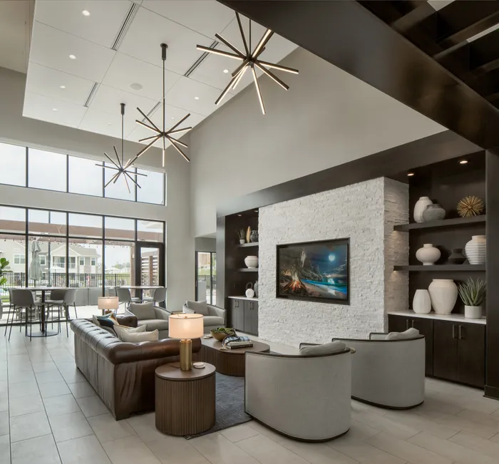 Clubhouse at Seasons at Grafton Apartments in Grafton, Wisconsin featuring shared spaces for residents to gather and relax.