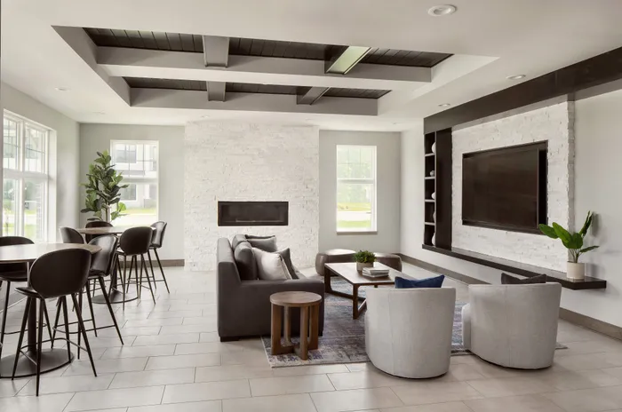 Party room at Seasons at Grafton Apartments in Grafton, Wisconsin offering flexible space for resident gatherings.