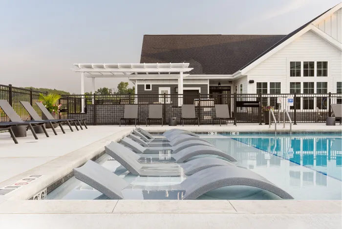 Resort-style pool at Apex at Verona apartments in Verona, WI