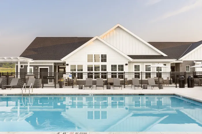 Resort-style pool at Apex at Verona apartments in Verona, WI