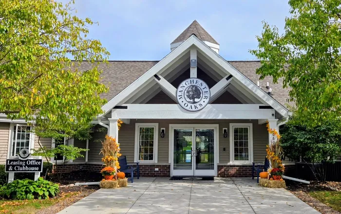 Clubhouse at Manchester Oaks Apartments in Franklin, Wisconsin featuring resident amenities and gathering spaces.