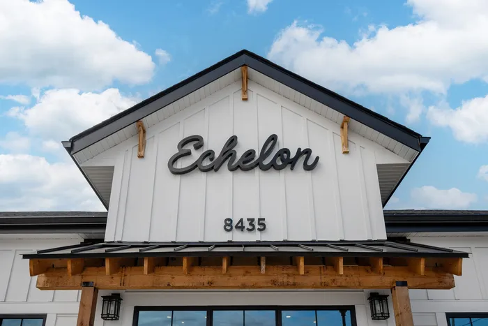 Exterior of clubhouse building at Echelon at Charlotte