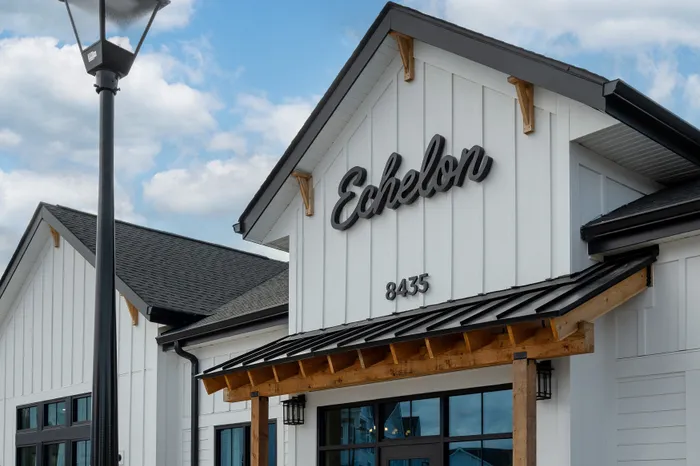 Exterior of clubhouse building at Echelon at Charlotte