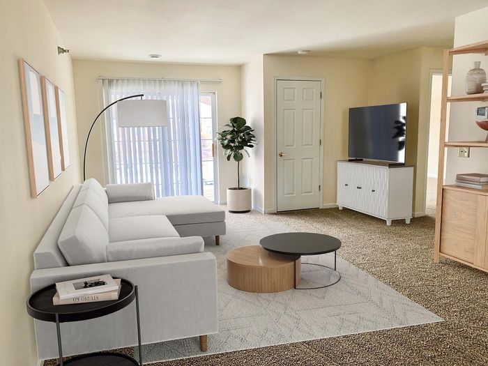 Barrington Place open-concept living room