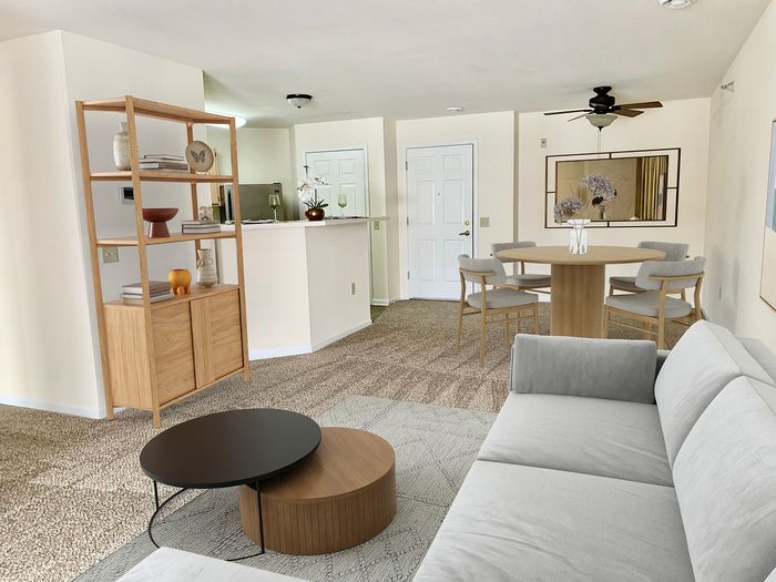 Barrington Place open-concept living room