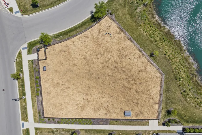 Aerial view dog park at Seasons at River View Apartments in Pleasant Prairie, Wisconsin.