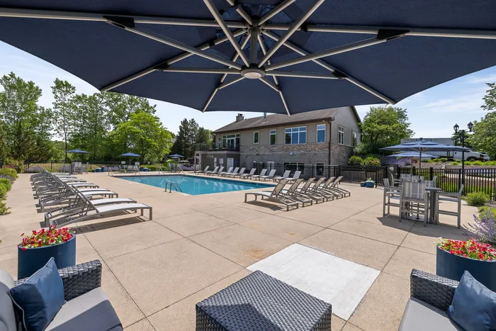 Lounge seating at Saddlebrook Apartments in Pewaukee, Wisconsin.