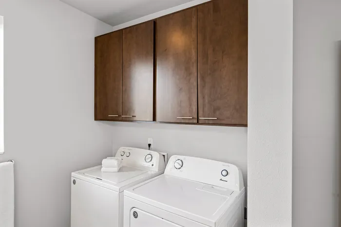 In-Unit washer and dryer at 22 Slate Apartments in Madison, Wisconsin.