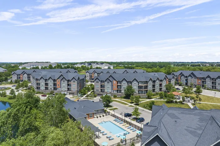 Community aerial view of 22 Slate Apartments in Madison, Wisconsin.
