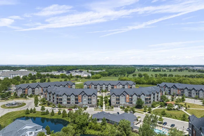 Community aerial view of 22 Slate Apartments in Madison, Wisconsin.