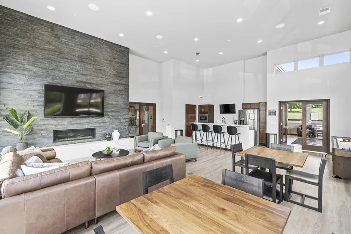 Spectacular clubroom at 50Twenty Apartments in Madison, Wisconsin.