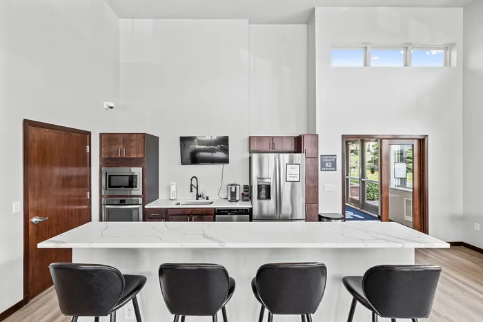 Spectacular clubroom at 50Twenty Apartments in Madison, Wisconsin.