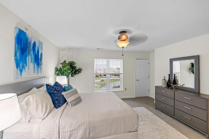 Spacious bedroom at Barrington Place Apartments in Madison, Wisconsin.