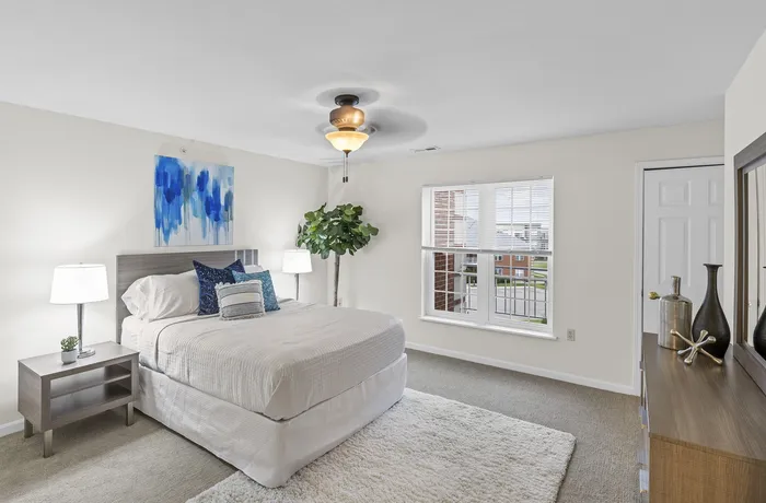 Spacious bedroom at Barrington Place Apartments in Madison, Wisconsin.
