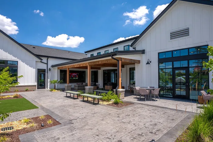 Spacious pool deck at Echelon at Charlotte