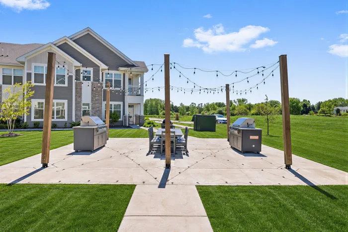 Resident pergola at Seasons at River View Apartments in Pleasant Prairie, Wisconsin.