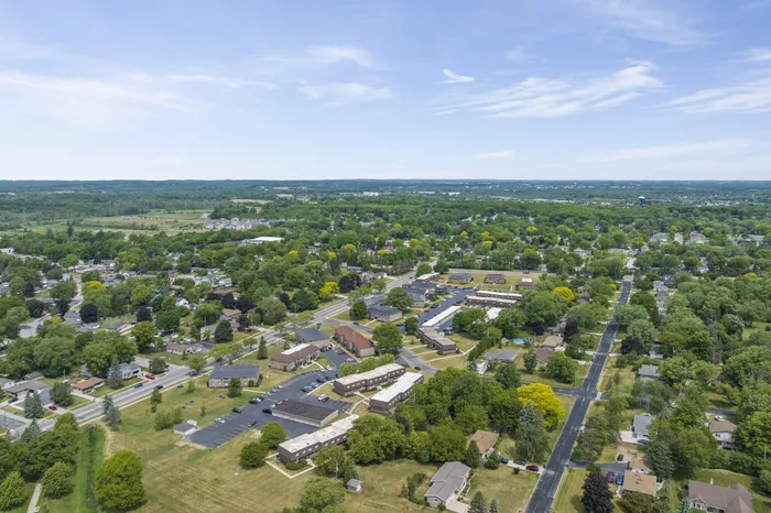 Community aerial image of Stone Point Apartments in Menomonee Falls, WI