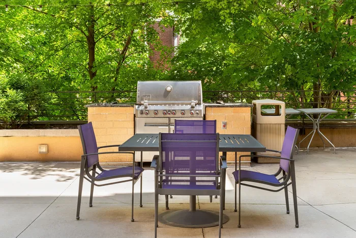 Outdoor grilling stations at Domain Apartments in Downtown Madison, Wisconsin.