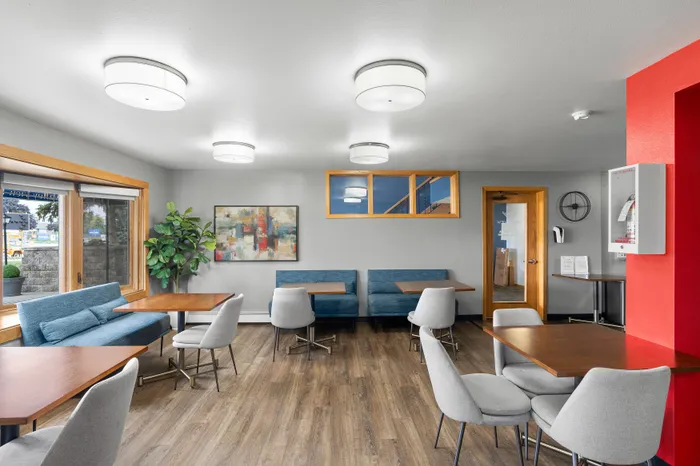 Resident clubhouse at Valley View Apartments featuring shared indoor gathering space.