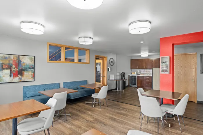 Resident clubhouse at Valley View Apartments featuring shared indoor gathering space.
