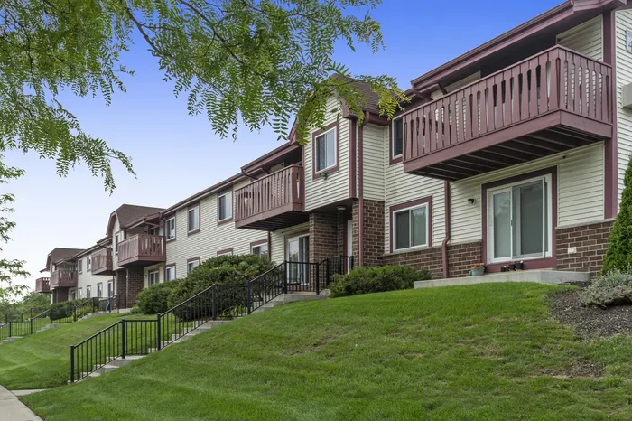 Exterior view of a residential building at Ridge View Apartments.