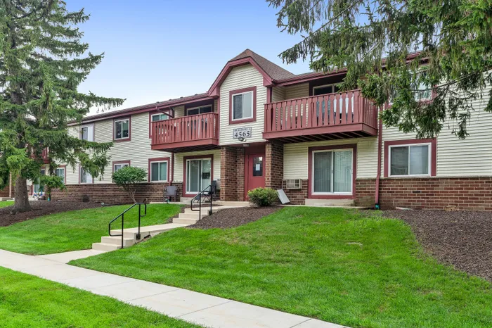 Residential apartment building exterior at Ridge View Apartments.
