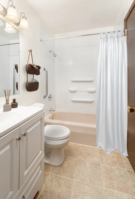 Bathroom at Stone Point Apartments with clean finishes and everyday functionality.