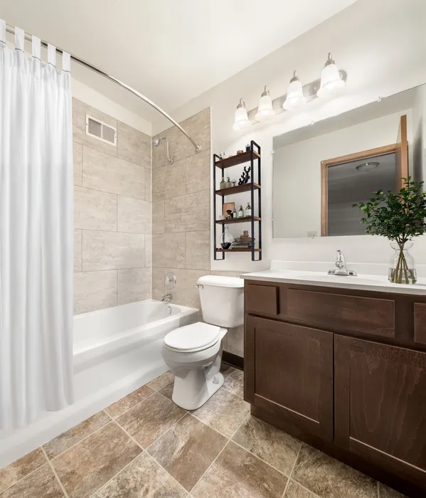 Bathroom at Stone Point Apartments with clean finishes and everyday functionality.