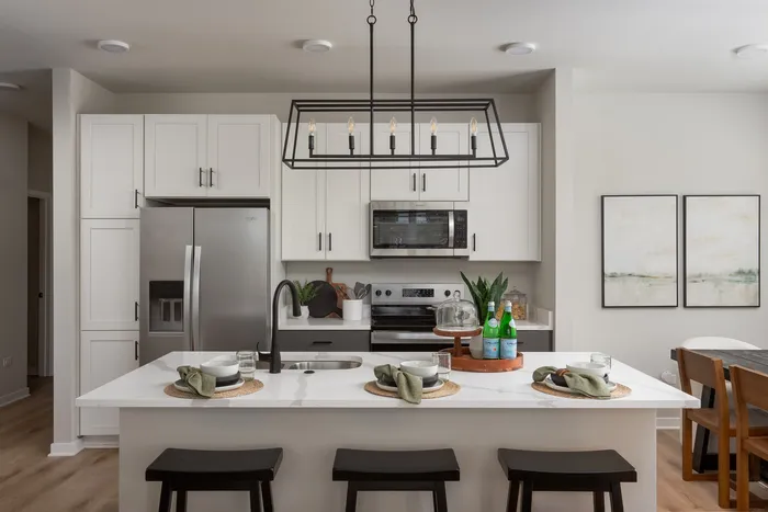 Kitchen at Seasons at Elgin Apartments.