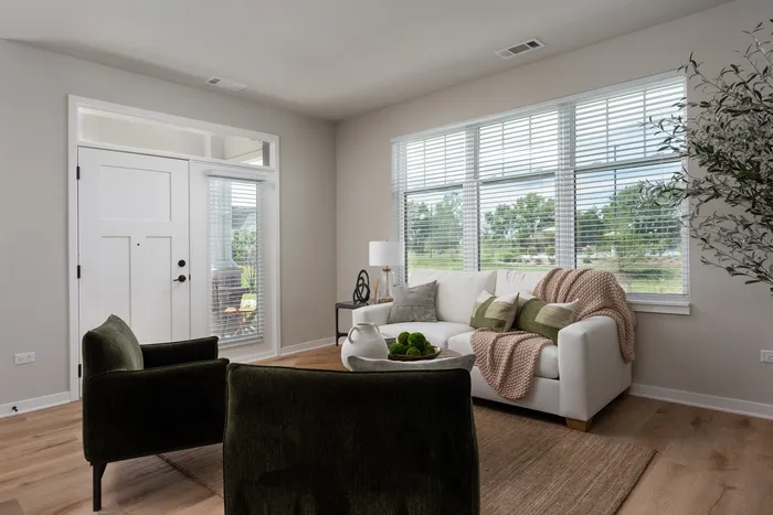 Living room at Seasons at Elgin Apartments.