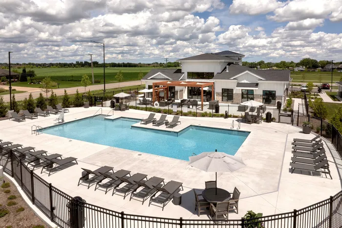 Swimming pool at Seasons at Elgin Apartments in Elgin.