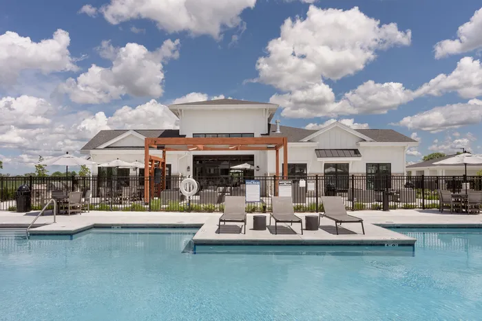 Swimming pool at Seasons at Elgin Apartments in Elgin.