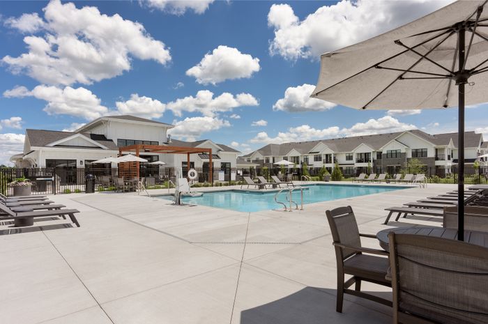 Swimming pool at Seasons at Elgin Apartments in Elgin.