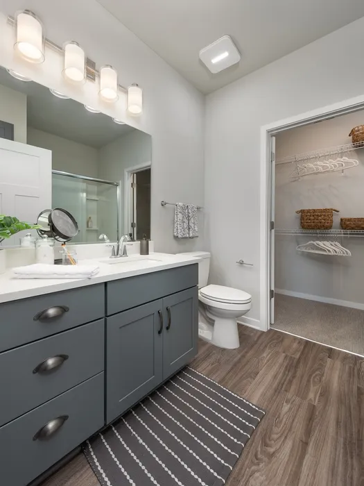 Bathroom at Seasons at North Aurora Apartments.
