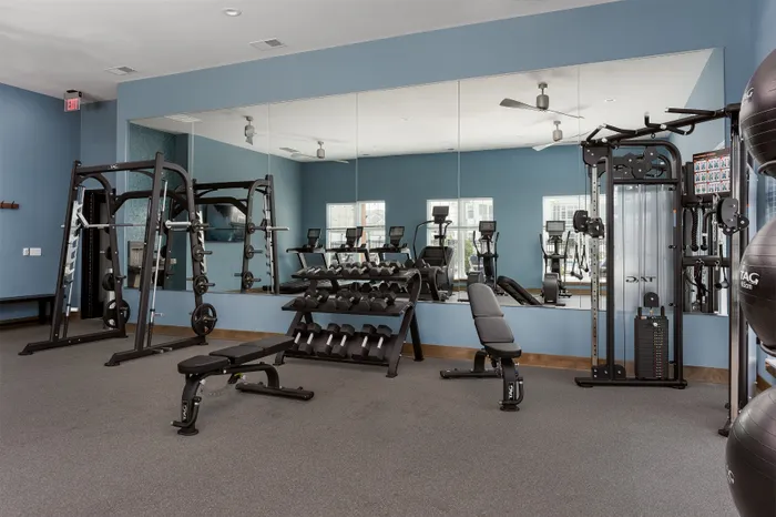 Apartment fitness center at Seasons at Spring Street