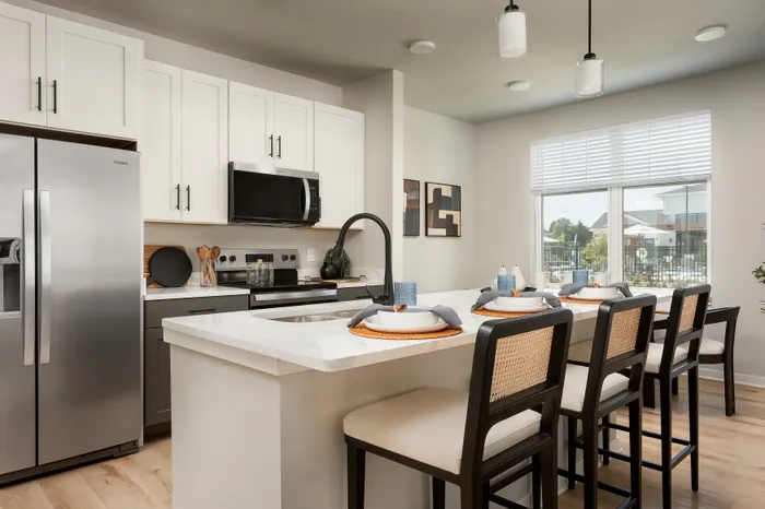 Seasons at Spring Street apartment kitchen